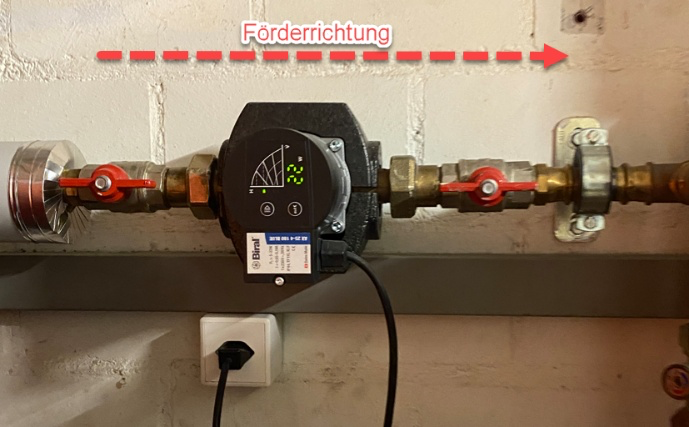 Zirkulationspumpe Installation